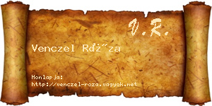 Venczel Róza névjegykártya
