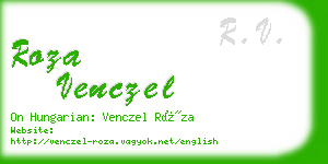 roza venczel business card